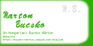 marton bucsko business card
