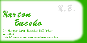 marton bucsko business card